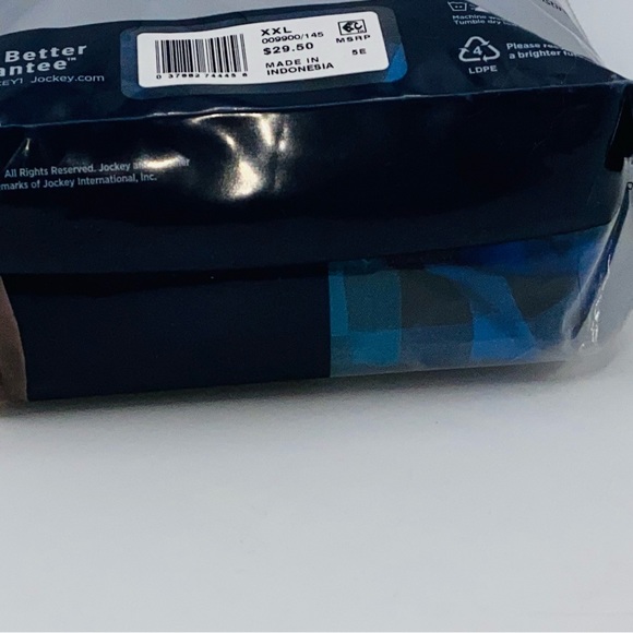 Jockey Men's Full Cut Woven Boxers 3 Pack New XXL 2XL Plaid Green Blue 44-46 BIG - Picture 8 of 10
